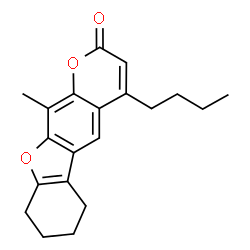4-butyl-11-methyl-6,7,8,9-tetrahydro-[1]benzofuro[3,2-g]chromen-2-one结构式
