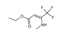 3-methylamino-4,4,4-trifluorobut-2-enoic acid ethyl ester结构式