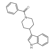 1-苯甲酰基-4-(1H-吲哚-3-基)哌啶结构式