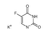 potassium 5-fluoro-2,4-dioxo-3,4-dihydro-2H-pyrimidin-1-ide结构式