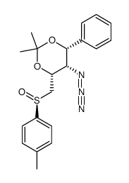 5-azido-2,2-dimethyl-(SS)-4-(4-methylphenylsulfinylmethyl)-6-phenyl-(4S,5R,6R)-1,3-dioxane结构式