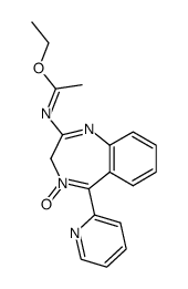 N-(4-oxy-5-pyridin-2-yl-3H-benzo[e][1,4]diazepin-2-yl)-acetimidic acid ethyl ester结构式