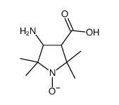 4-amino-2,2,5,5-tetramethyl-1-oxidopyrrolidine-3-carboxylic acid结构式