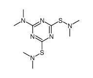 4,6-bis(dimethylaminosulfanyl)-N,N-dimethyl-1,3,5-triazin-2-amine Structure