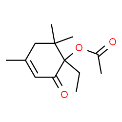 2-Cyclohexen-1-one,6-(acetyloxy)-6-ethyl-3,5,5-trimethyl-(9CI) Structure