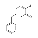 3-iodo-7-phenylhept-3-en-2-one结构式