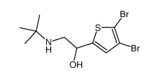 2-叔丁基氨基-1-(4,5-二溴-2-噻吩)乙醇结构式