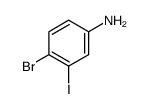 4-溴-3-碘苯胺结构式