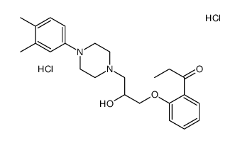 1-[2-[3-[4-(3,4-dimethylphenyl)piperazin-1-yl]-2-hydroxypropoxy]phenyl]propan-1-one,dihydrochloride Structure