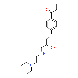 4'-[2-Hydroxy-3-[[2-(diethylamino)ethyl]amino]propoxy]propiophenone Structure
