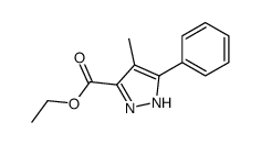 ethyl 4-methyl-3-phenyl-1H-pyrazole-5-carboxylate结构式