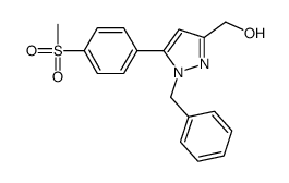 [1-benzyl-5-(4-methylsulfonylphenyl)pyrazol-3-yl]methanol Structure