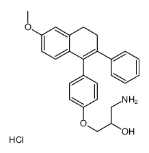 1-amino-3-[4-(6-methoxy-2-phenyl-3,4-dihydronaphthalen-1-yl)phenoxy]propan-2-ol,hydrochloride结构式