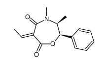(2R,3S,E)-6-ethylidene-3,4-dimethyl-2-phenyl-1,4-oxazepane-5,7-dione Structure