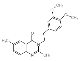 4(3H)-Quinazolinone,3-[2-(3,4-dimethoxyphenyl)ethyl]-2,6-dimethyl-结构式