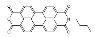 N-(n-butyl)perylene-3,4-dicarboxiimide-9,10-dicarboxylic acid anhydride结构式