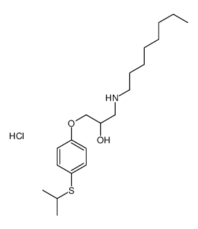 1-(octylamino)-3-(4-propan-2-ylsulfanylphenoxy)propan-2-ol,hydrochloride结构式