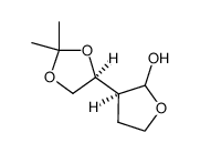 (3R,4'R)-3-(2',2'-dimethyl-[1',3']dioxolane-4'-yl)tetrahydrofuran-2-ol Structure