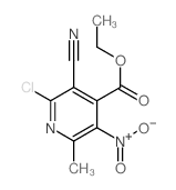 2-氯-3-氰基-6-甲基-5-硝基异烟酸乙酯结构式