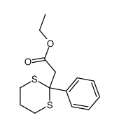 (2-Phenyl-1,3-dithian-2-yl)essigsaeure-ethylester结构式