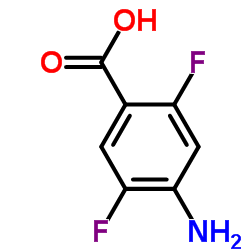 4-氨基-2,5-二氟苯甲酸结构式