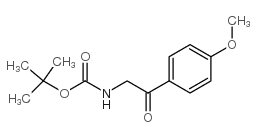 [2-(4-甲氧基-苯基)-2-氧代-乙基]-氨基甲酸叔丁酯结构式