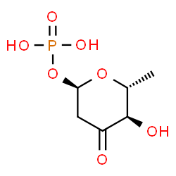 alpha-D-erythro-Hexopyranos-3-ulose,2,6-dideoxy-,1-(dihydrogenphosphate)(9CI)结构式