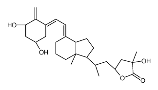 (3R,5S)-5-[(2R)-2-[(1R,3aS,4E,7aR)-4-[(2Z)-2-[(3S,5R)-3,5-dihydroxy-2-methylidenecyclohexylidene]ethylidene]-7a-methyl-2,3,3a,5,6,7-hexahydro-1H-inden-1-yl]propyl]-3-hydroxy-3-methyloxolan-2-one Structure