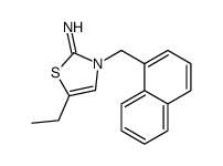 5-ethyl-3-(naphthalen-1-ylmethyl)-1,3-thiazol-2-imine结构式