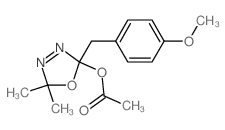 1,3,4-Oxadiazol-2-ol,2,5-dihydro-2-[(4-methoxyphenyl)methyl]-5,5-dimethyl-, 2-acetate结构式