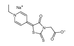 sodium 5-(1-ethylpyridin-4(1H)-ylidene)-4-oxo-2-thioxothiazolidin-3-acetate结构式