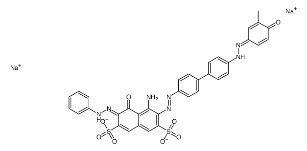 4-amino-5-hydroxy-3-[[4'-[(4-hydroxy-m-tolyl)azo][1,1'-biphenyl]-4-yl]azo]-6-(phenylazo)naphthalene-2,7-disulphonic acid, sodium salt picture