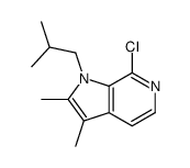 7-chloro-2,3-dimethyl-1-(2-methylpropyl)pyrrolo[2,3-c]pyridine结构式