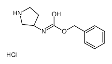(R)-吡咯烷-3-基氨基甲酸苄酯盐酸盐结构式