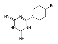 6-(4-溴哌啶-1-基)-1,3,5-三嗪-2,4-二胺结构式