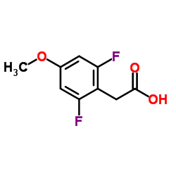 2,6-Difluoro-4-methoxyphenylacetic acid Structure