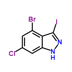 4-Bromo-6-chloro-3-iodo-1H-indazole picture