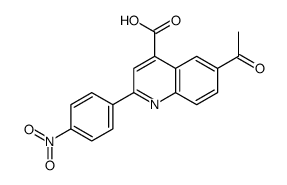 6-acetyl-2-(4-nitrophenyl)quinoline-4-carboxylic acid结构式