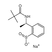 sodium 2-((R)-1-pivalamidoethyl)benzenesulfinate结构式
