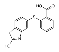 2-[(2-oxo-1,3-dihydroindol-6-yl)sulfanyl]benzoic acid结构式