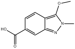 3-甲氧基-2-甲基-2H-吲唑-6-羧酸结构式