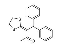 3-(1,3-dithiolan-2-ylidene)-4,4-diphenylbutan-2-one结构式