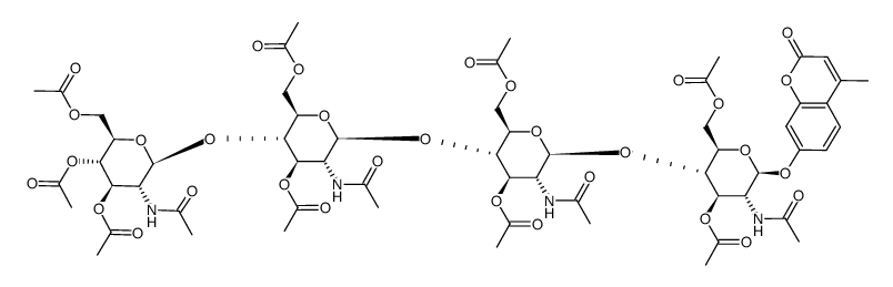 4-Methylumbelliferyl-Chitotetraose Tridecaacetate结构式