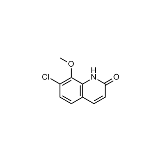 7-氯-8-甲氧基喹啉-2(1H)-酮结构式