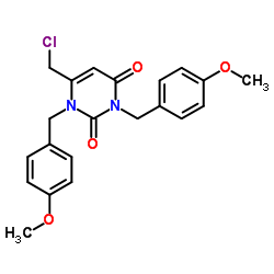 6-(Chloromethyl)-1,3-bis(4-methoxybenzyl)-2,4(1H,3H)-pyrimidinedione Structure
