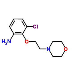 3-Chloro-2-[2-(4-morpholinyl)ethoxy]aniline结构式