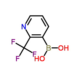 (2-(三氟甲基)吡啶-3-基)硼酸结构式