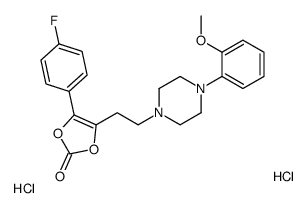 4-(4-fluorophenyl)-5-[2-[4-(2-methoxyphenyl)piperazin-1-yl]ethyl]-1,3-dioxol-2-one,dihydrochloride结构式