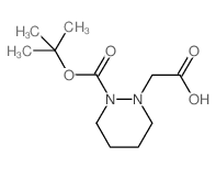 2-[2-[(2-methylpropan-2-yl)oxycarbonyl]diazinan-1-yl]acetic acid Structure