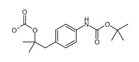 [2-methyl-1-[4-[(2-methylpropan-2-yl)oxycarbonylamino]phenyl]propan-2-yl] carbonate结构式